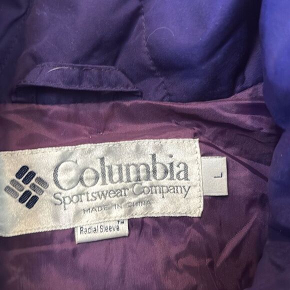 Columbia Vintage Ski purple pullover windbreaker jacket large - Picture 3 of 9